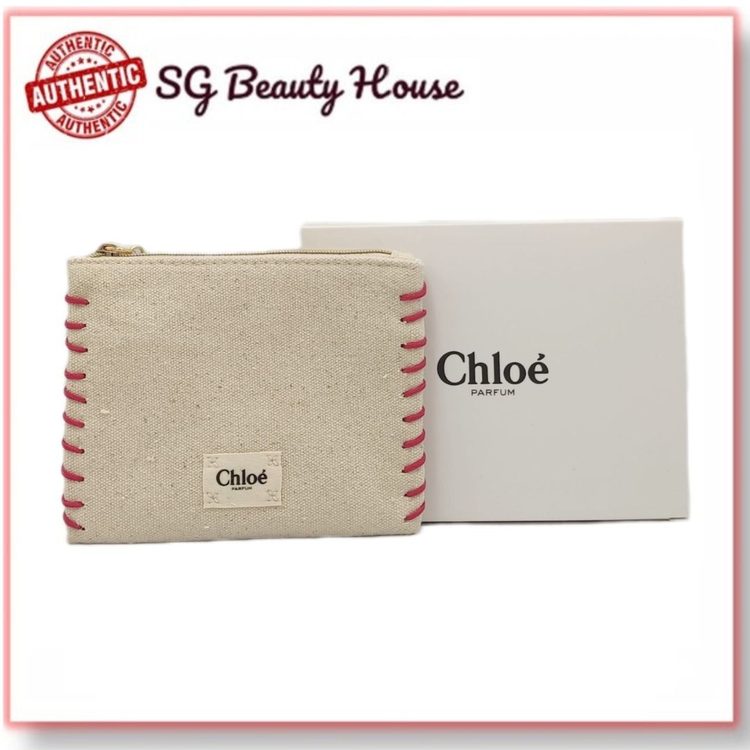 CHLOE BEIGE SMALL POUCH