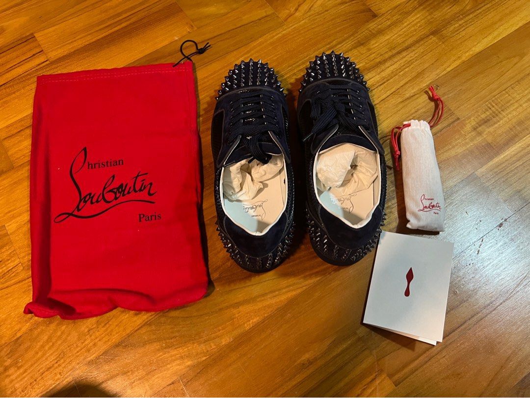 Christian Louboutin SEAVASTE 2 LOW TOP VEAU VELOURS SNEAKERS Men s Fashion Footwear Sneakers on Carousell