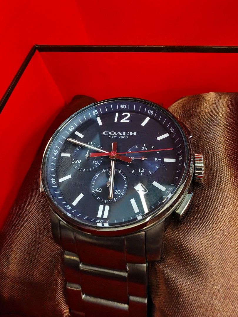 Coach men's bleecker watch discount