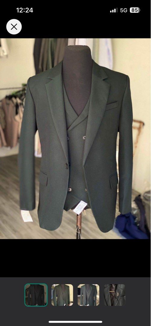 Green armani suit clearance
