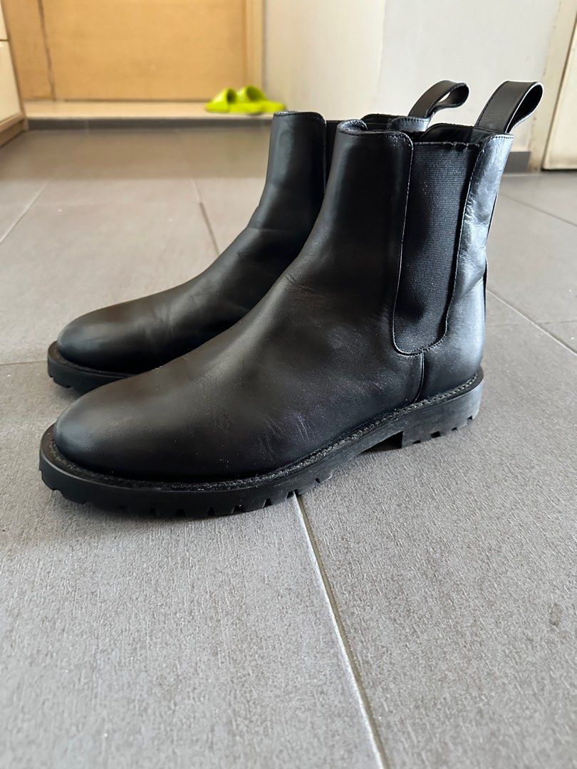 Cos chunky sole leather boots clearance