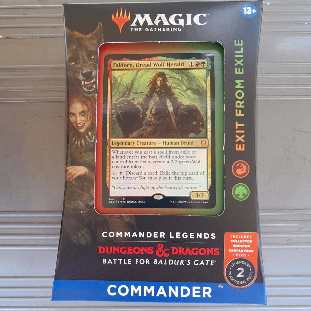 Dungeons and Dragons Battle for Baldur's Gate Exit From Exile Commander  Precon Sealed MTG, Hobbies & Toys, Toys & Games on Carousell