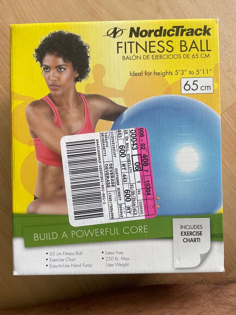Exercise ball, Sports Equipment, Exercise & Fitness, Weights & Dumbbells on  Carousell
