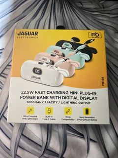 Fast Charging Mini Plug in Power Bank Lightning IOS and Type C Output 5000 mah