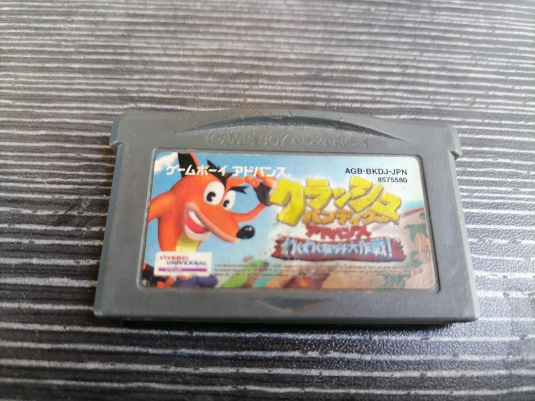 Gameboy advance game Crash bandicoot advance japan original, Video