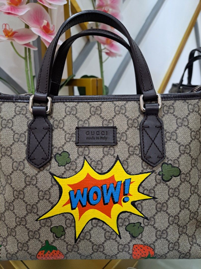 Gucci Convertible Zip Tote GG Coated Small Bag