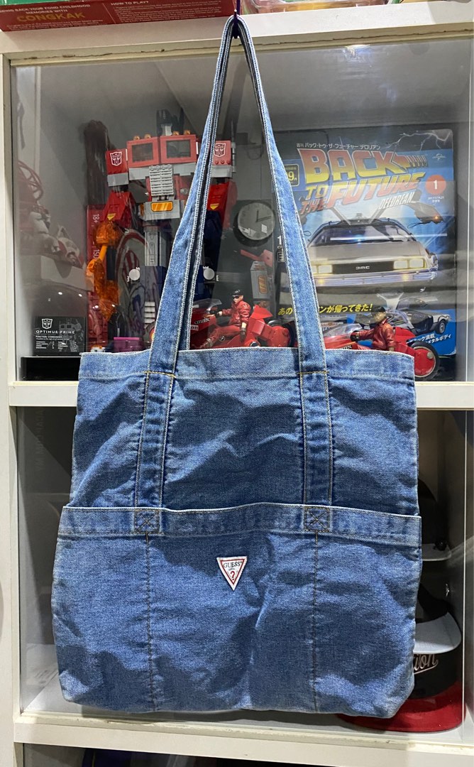 Guess denim tote bag cheap