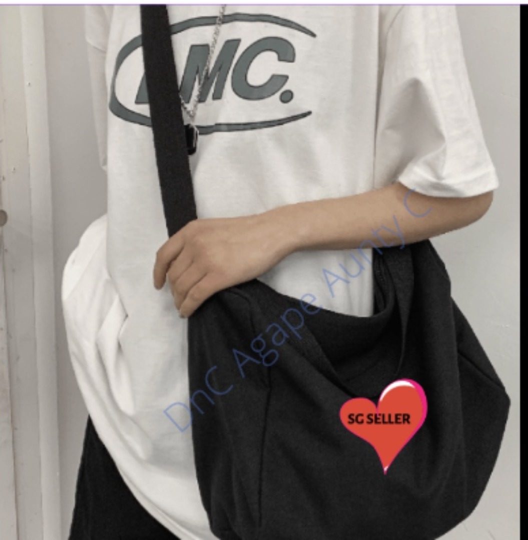 Korean canvas sling bag on sale