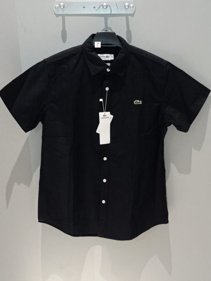 LACOSTE CASUAL SHIRT BLACK