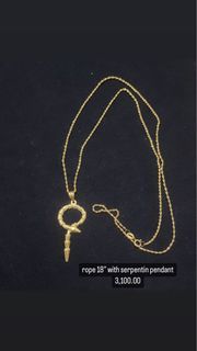 Lightweight 18k saudi gold necklace & bracelet Take all