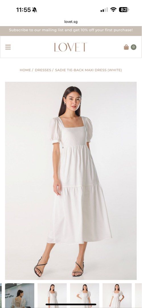 SADIE TIE-BACK MAXI DRESS (WHITE)