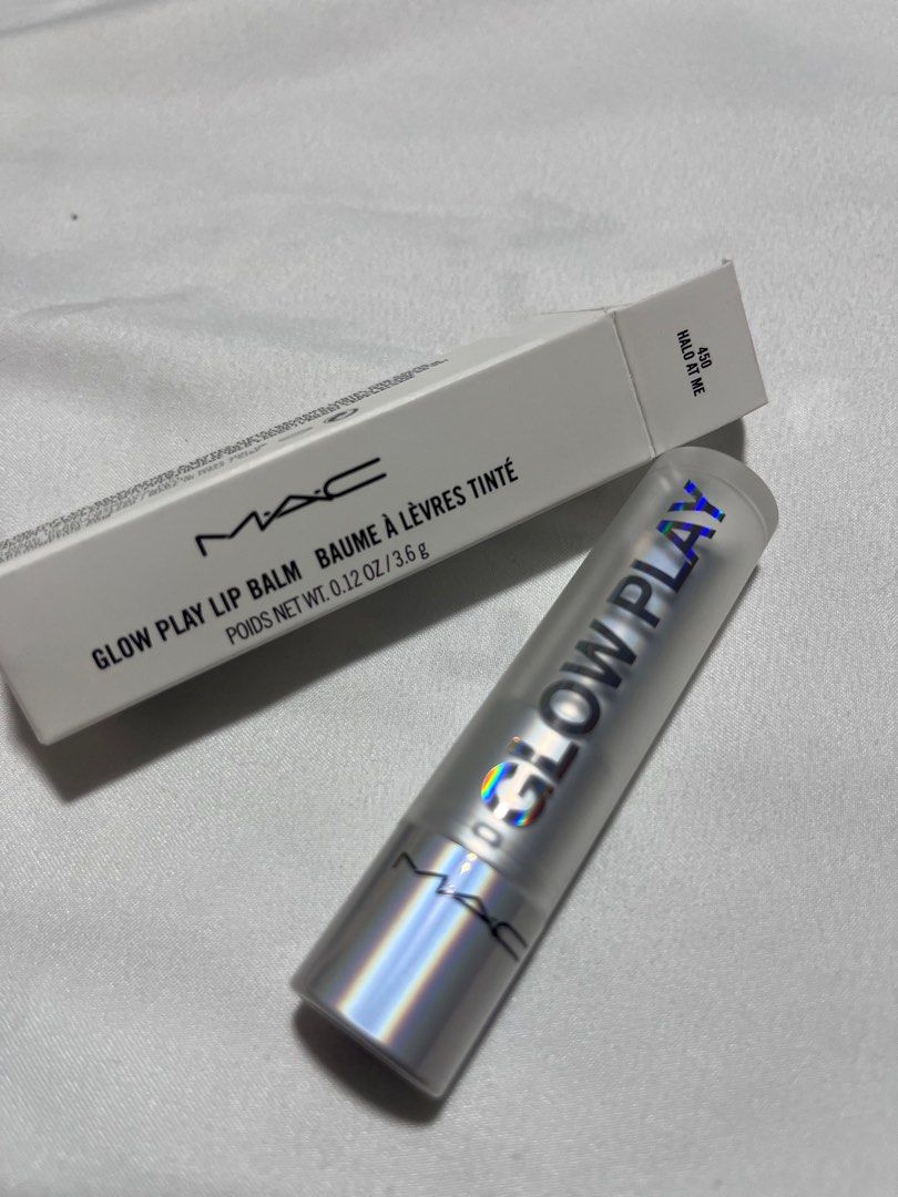 MAC Glow Play Lip Balm (Category: Makeup) located in Bacoor. Submitted by sheilasclosetetc (Listing ID 1293718580, Image 3). Description: Shade: Halo at me Full size, 3.6g ALL BENEFITS Moisturizes instantly and over time Nourishes and soothes lips Lips look more smooth, supple and feel more moisturized with continued use Immediately smooths the appearance of lip lines Visibly plumps lips immediately Wears comfortably.
