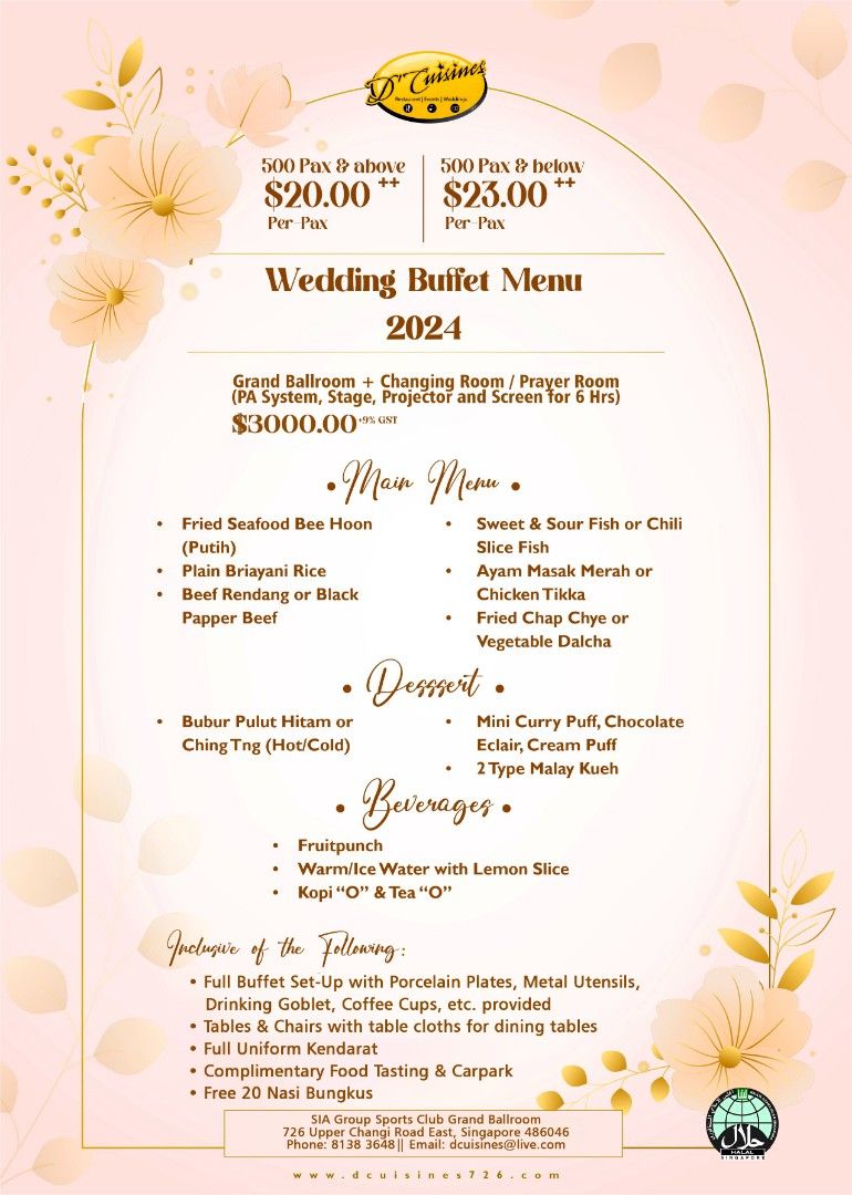 Malay wedding packages Food Drinks Homemade Bakes on Carousell