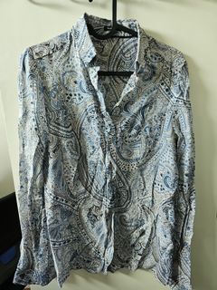 Massimo Dutti Long Sleeves Collared Blouse