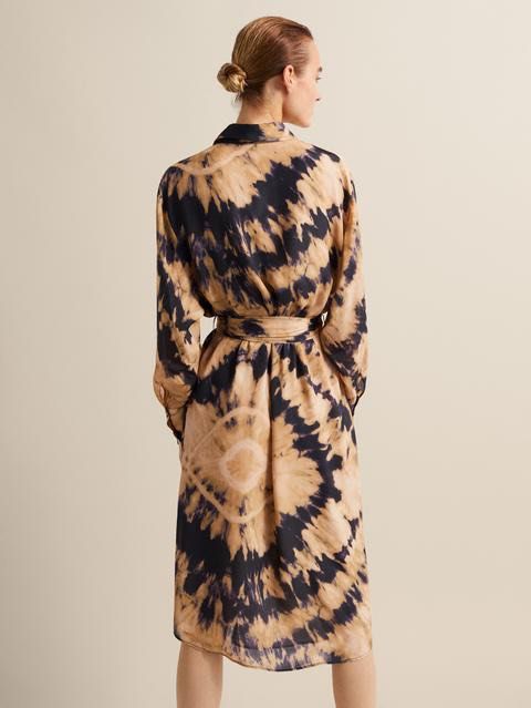 Massimo dutti tie dye silk dress