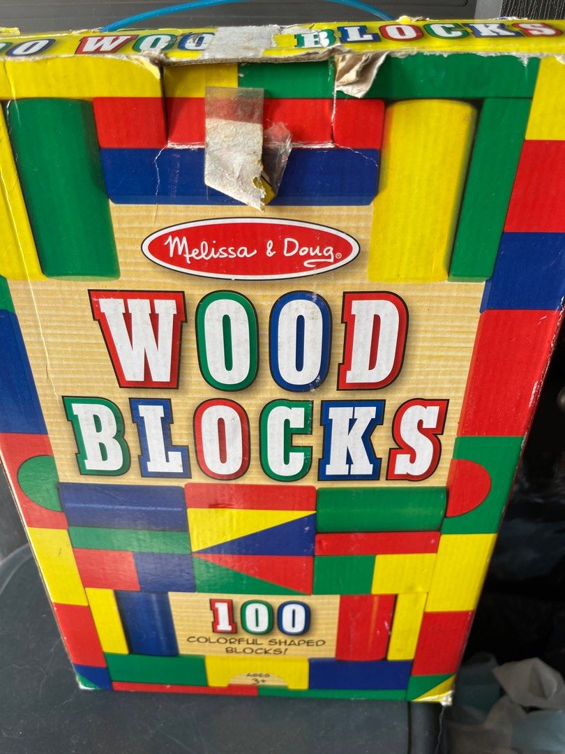 Melissa and Doug Wood blocks (Category: Educational & Learning Toys) located in Quezon City. Submitted by welcomeom (Listing ID 1293702626, Image 1). Description: Pls refer to pics for actual nunber of blocks. .