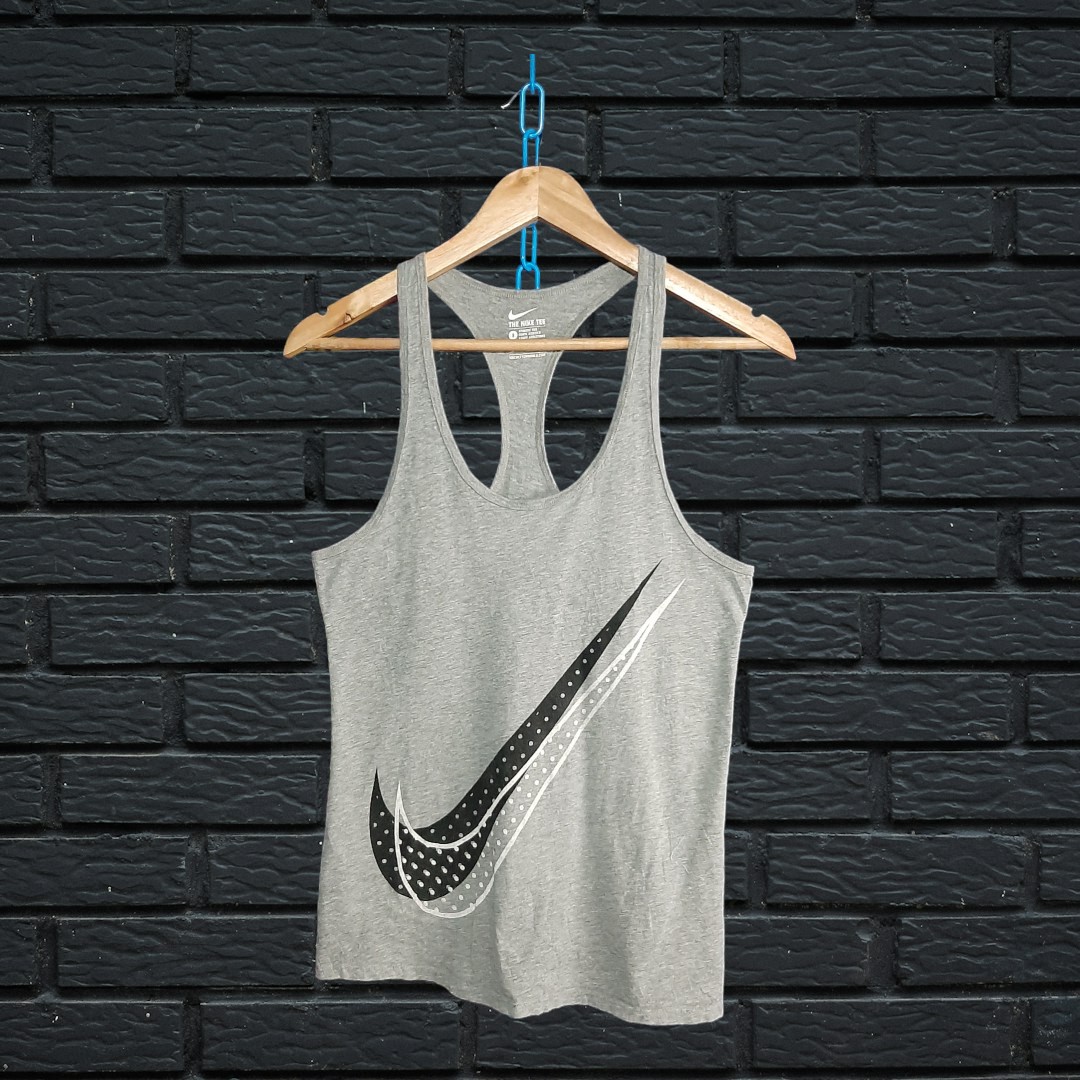 Nike Big Swoosh Gray Tank Top (Womens), Women's Fashion, Activewear on  Carousell