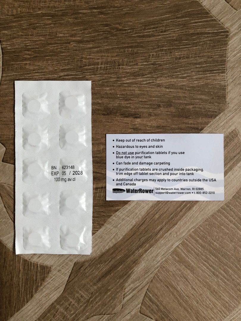 Waterrower chlorine tablets hot sale