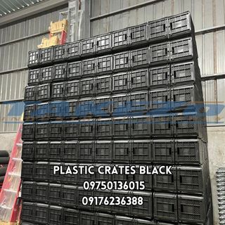 plastic crates black