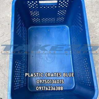plastic crates blue