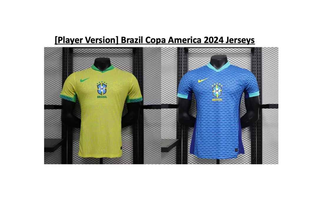 [Player Version] Brazil Copa America 2024 Jerseys, Men's Fashion, Tops