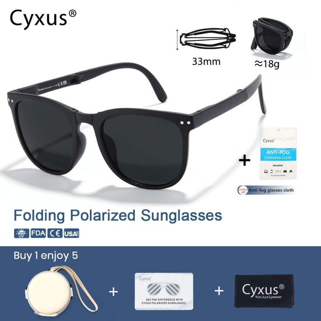 Polarized Foldable Sunglasses For Women Men Folding Sun Glasses