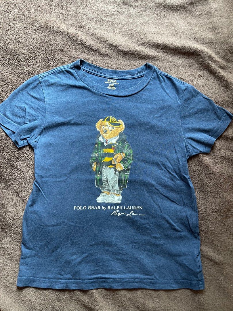 Blue polo bear t shirt store