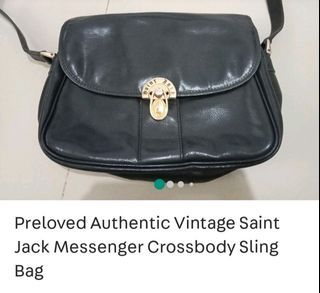 Preloved Original Vintage Saint Jack London Messenger Crossbody Sling Bag