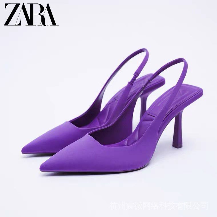Preloved ZARA HEELS PURPLE Women s Fashion Footwear Heels on Carousell