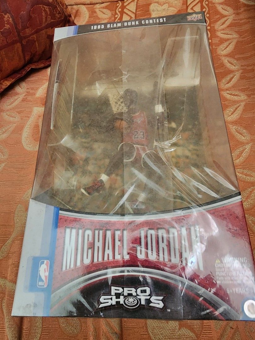 Pro Shots Upper Deck Michael Jordan 1985 Slam Dunk Contest (Category: Vintage Collectibles) located in Manila. Submitted by docluffy (Listing ID 1293696710, Image 3). Description: Pro Shots Upper Deck Michael Jordan Sports Action Figures 1985 Slam Dunk Contest MISB with plastic cover WYSIWYG MOP: BDO SHIPPING via LBC Location: Batangas City Scheduled meetups every Friday: Greenhills Shopping Center.