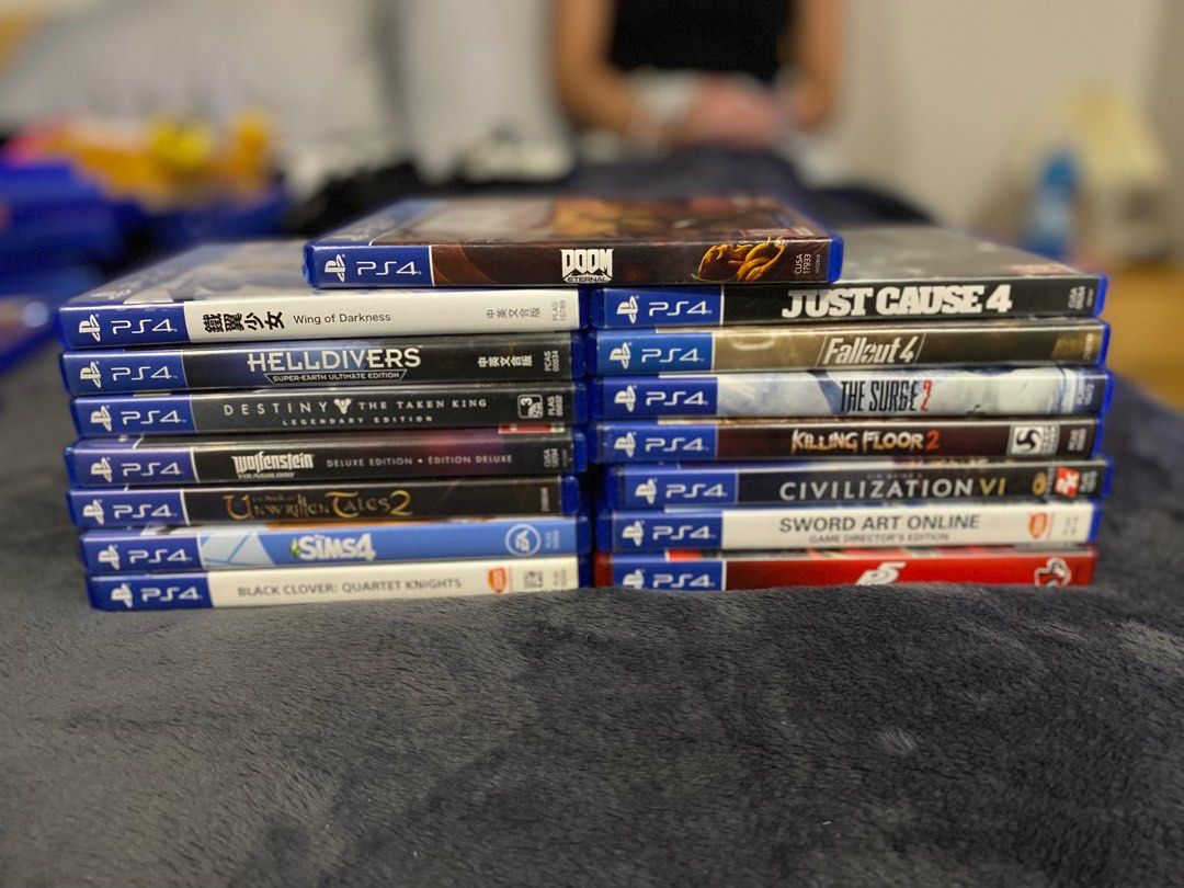 PS4 games (300-900 php) (Category: PlayStation) located in Pasig City. Submitted by robbiseraphin (Listing ID 1293671807, Image 2). Description: Selling: ps4 games Red Dead Redemption 2 - SOLD The Last of us Remastered - 700 The Divison 2 Gold Edition - 400 Naruto Shippuden Ultimate Ninja Storm 4 - SOLD Kingdom hearts 3 - SOLD Monster hunter world - 500 DOOM Eternal - SOLD Wings of Darkness - 400 Helldivers Super Earth Ultimate Edition - SOLD Des
