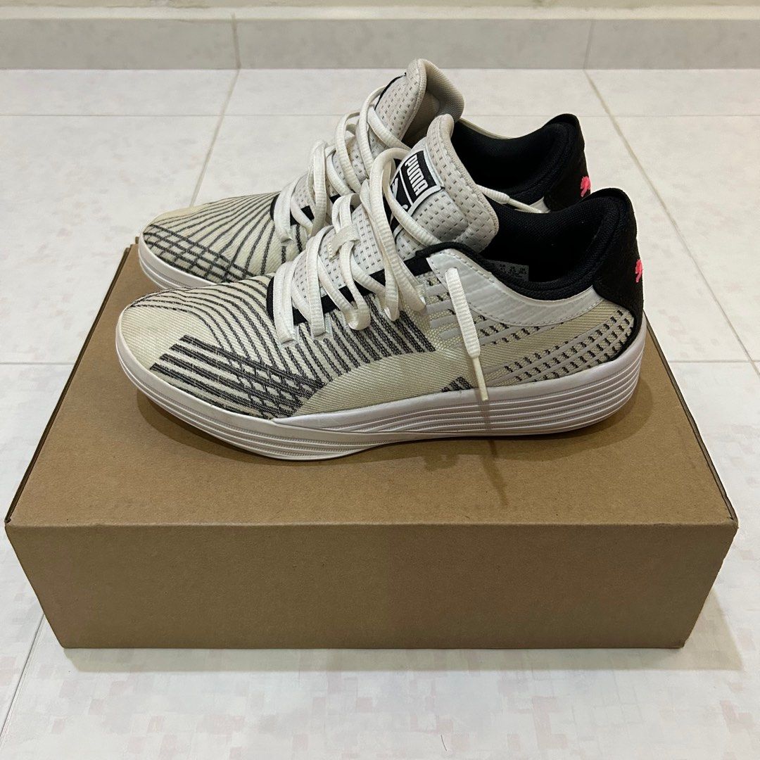 Puma clyde white black hot sale