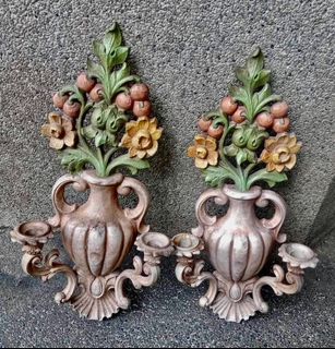 Rococo US antique wall candle holders