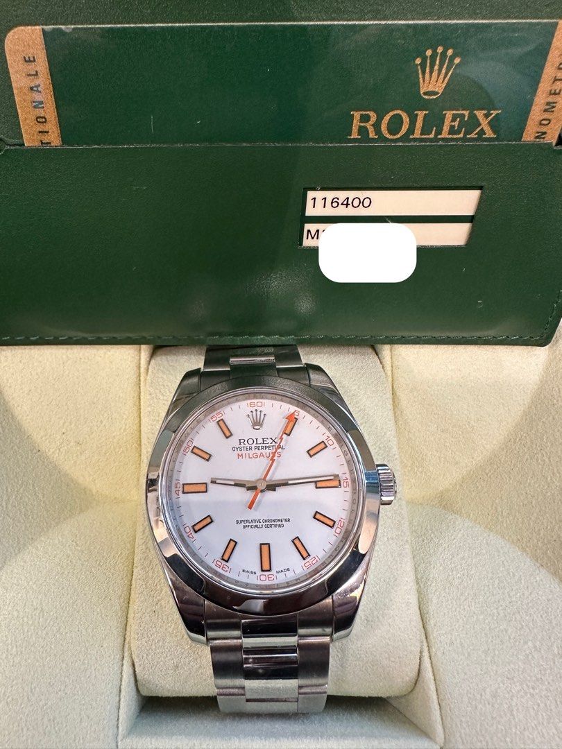 Rolex m series milgauss green hot sale