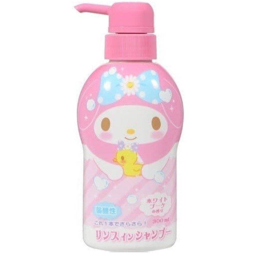 Sanrio My Melody Shampoo 300ml (Category: Hair) located in Pasig City. Submitted by betchaybetchay (Listing ID 1293719957, Image 1). Description: Pre-order -Item will be coming from Japan -Need 50% dp to pre-order -Order cut off: April 15 -Target ship out: April 21 -ETA in Pasig: Mid May Fixed price. Sf c/o buyer.