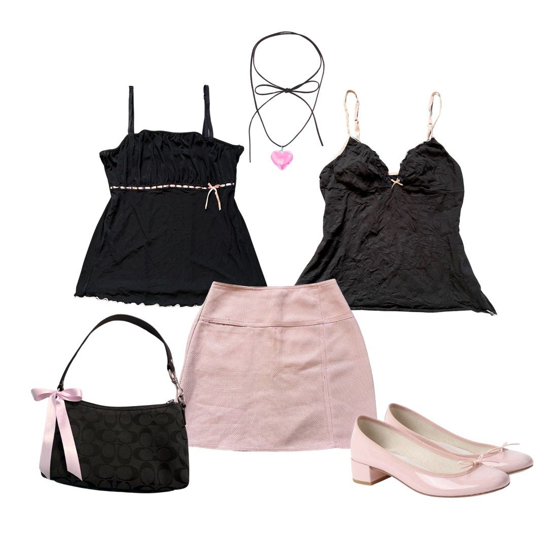 Pink Mini Skirt Set