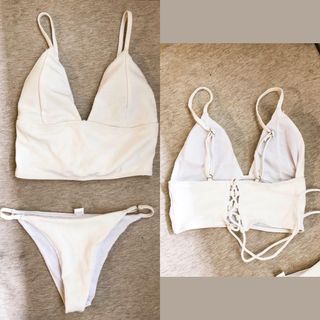 Summer Outfit ☀️🥥👙 White Two Piece Bikini