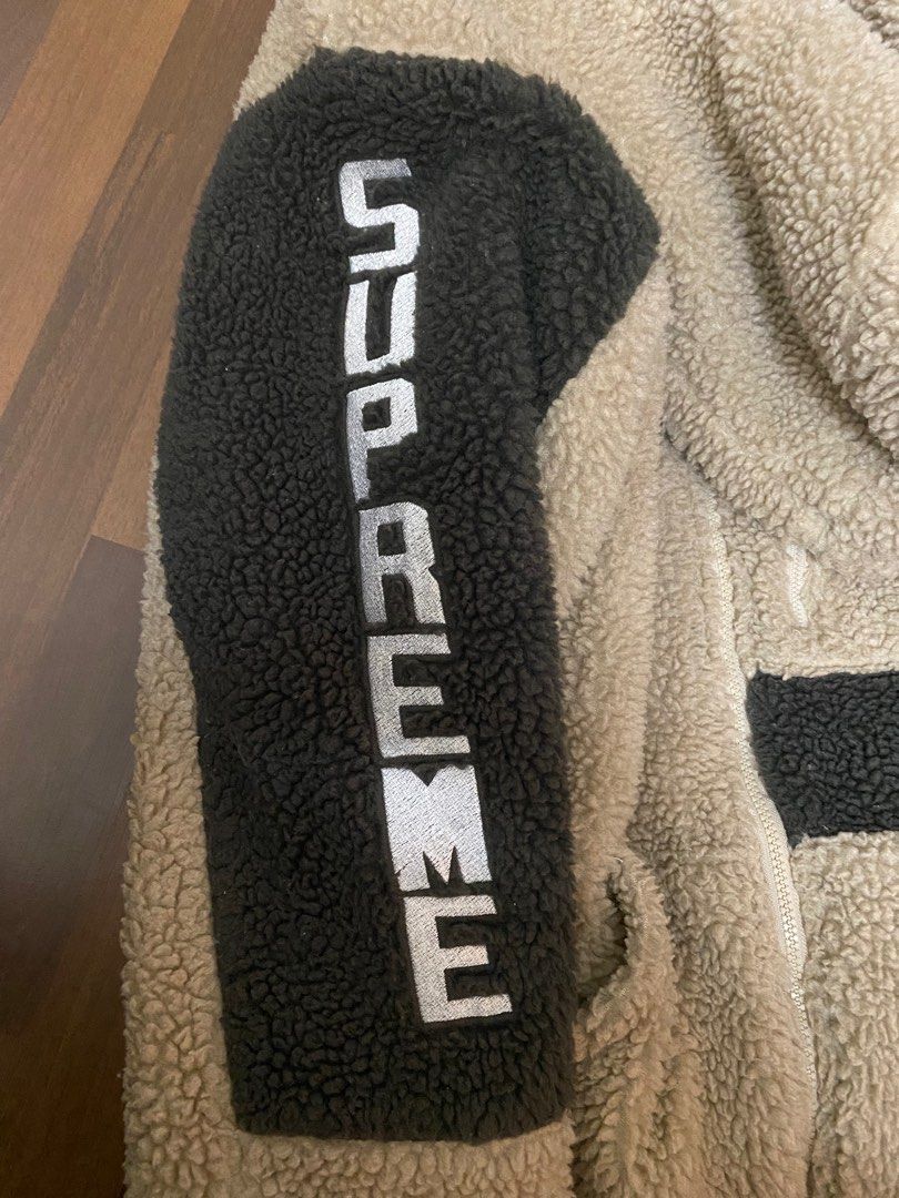 Reversible logo 2025 sales fleece jacket