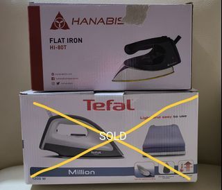 Tefal and Hanabishi Flat iron