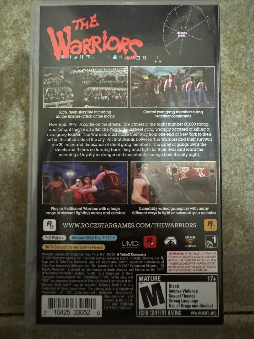 The Warriors PSP R1, Video Gaming, Video Game Consoles, PlayStation on  Carousell