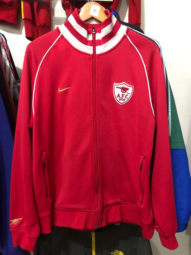 tracktop nike vintage arsenal retro 1930 jarang ada, Fesyen Pria