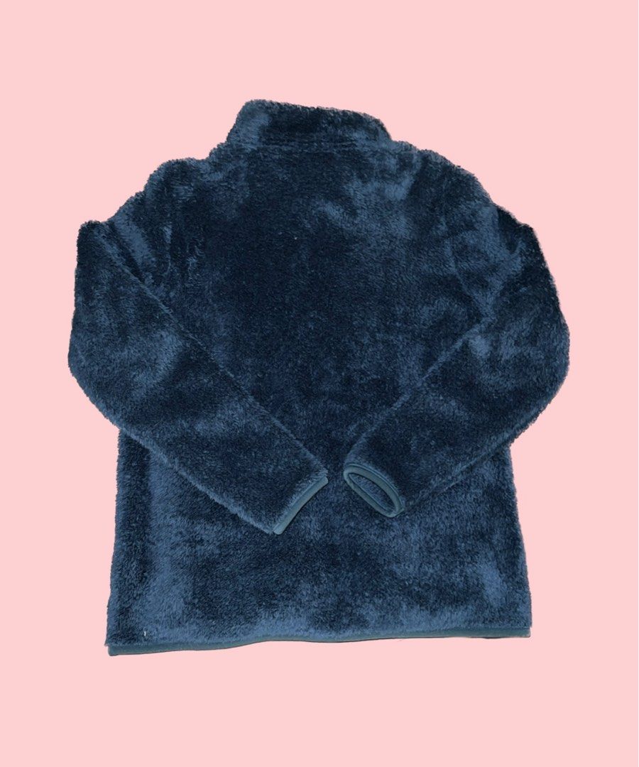 Fluffy Yarn Fleece Full-Zip Regular Fit Long Sleeve Jacket