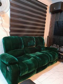 Velvet green recliner