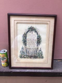Vintage Cross Stitch 16x13 inches frame Decluttering