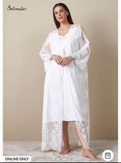 White splash intimates lace detail night gown  (no inner )
