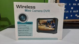 Wireless spy mini camera with monitor and dvr video audio recorder