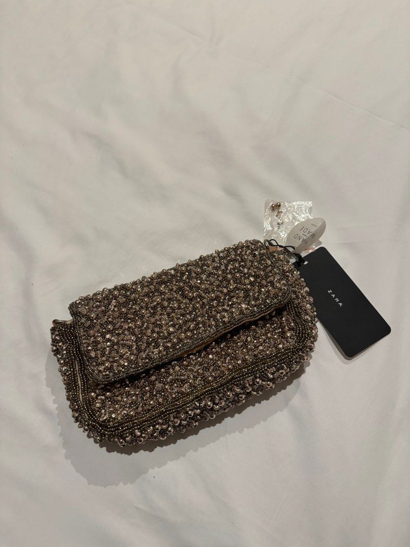 Zara rose gold bag cheap