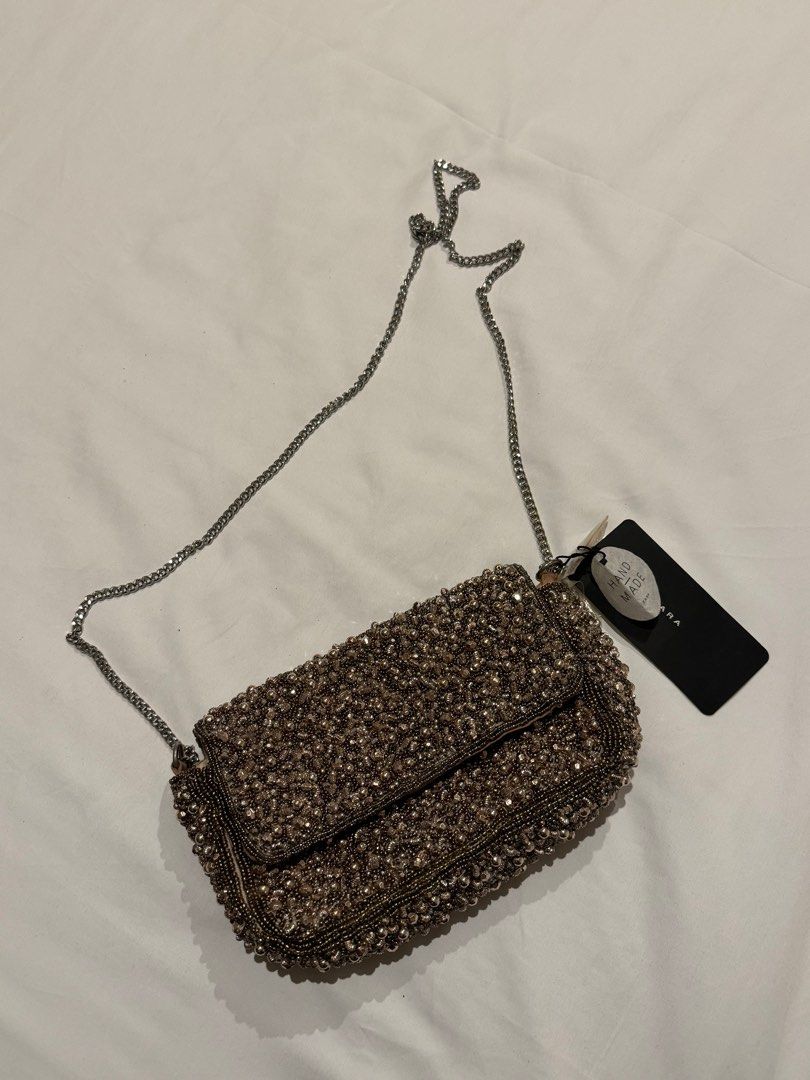 Zara rose gold bag cheap