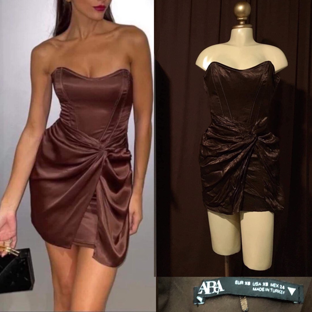 Zara White Satin corset dress, Women's Fashion, Dresses & Sets, Dresses on  Carousell
