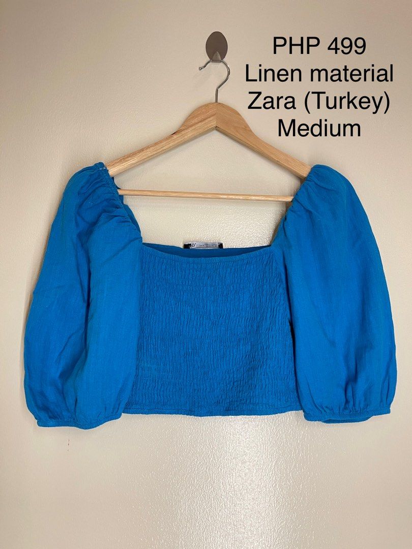 Zara Top (Linen) (Category: Longsleeves) located in Mandaluyong City. Submitted by andytew (Listing ID 1293641520, Image 1). Description: Zara Top (Puff) used not more than 2x :) .